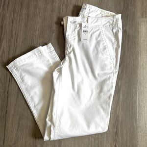 LOFT NWT Monroe Slim Mid Rise Button Front Pants